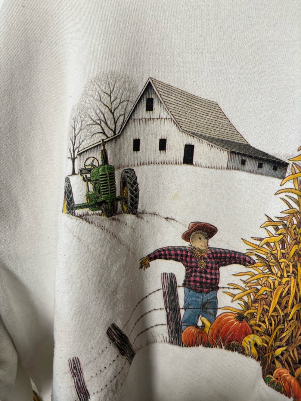 Vintage Autumnal Grandmacore Cozy Chunky Crewneck Sweatshirt XL - Picture 6 of 9